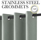NICETOWN Sage Green Curtains 100% Blackout, W52 x L84 in, Linen Textured - Image 3