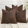 Set of 4 Soft Textured Decorative Throw Pillow Covers 18x18 Inch Cozy Farmhouse by Cozoomy