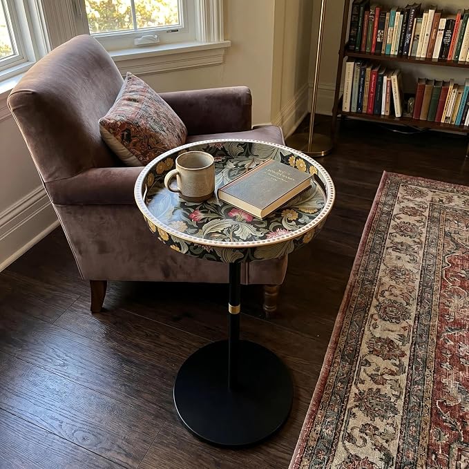 Gesodant Boho Single Leg Round Side Table - Image 4