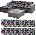 CALBODE 14 Pcs Stretch Outdoor Seat Cushion Covers, Tropical Floral, Suitable by CALBODE