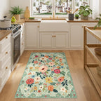 DUKINO 3x4 Area Rug, Floral Washable Rug - Image 3