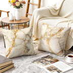OBSEDE Gold Foil Marble Decorative Throw Pillow Covers 18 × 18 in, Couch - Image 6