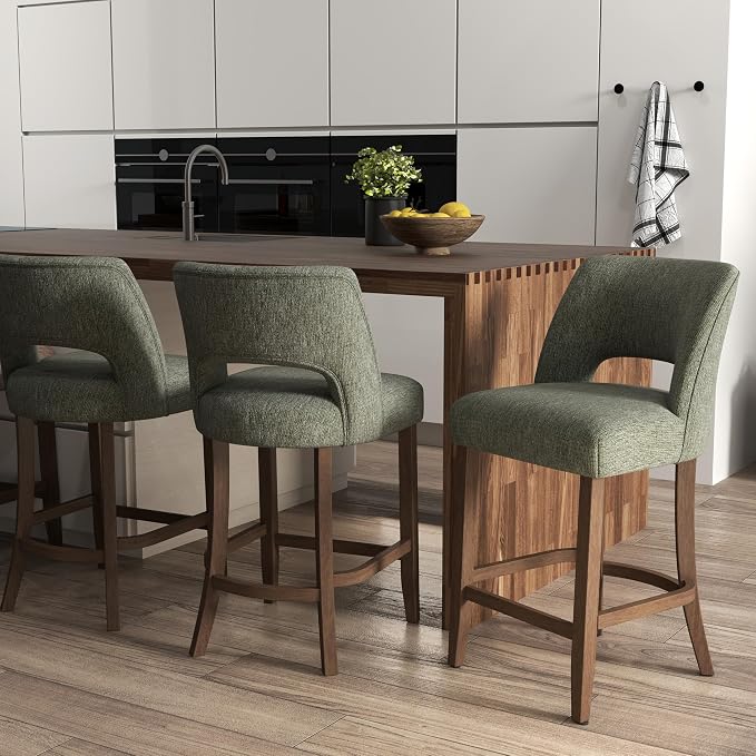 VKNOW Bar Stools Set of 6, Modern Counter Stools - Image 4