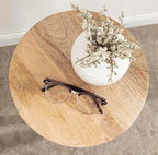 Kate and Laurel Dahl Wooden Round Drink Table; 12 x 23; Natural Brown; - Image 6