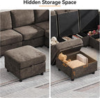 104'' V Shaped Modular Sofa, Sectional Couch - Image 7
