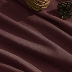 Reddish Brown Linen Blend Light Filtering Back Tab Curtains 108 Inches Long - Image 5