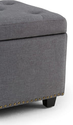 SIMPLIHOME Hamilton Storage Ottoman - Image 6