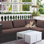 8PCS Patio Cushion Covers.Patio Furniture Couch SeatSlipcovers | Washable - Image 6