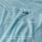 Bedsure GentleSoft Fleece Blankets Twin Size River Blue - Image 4