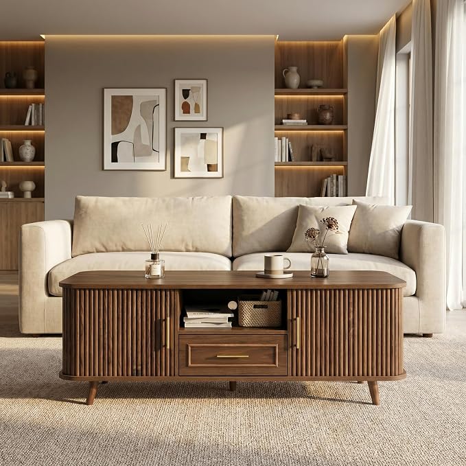 Merax Mid Century Modern Coffee Table - Image 4