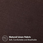 MIULEE Decorative Linen Lumbar Pillow Cover 12x20 Inch Dark Brown | Fall Autumn - Image 6
