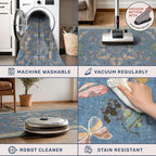 3x6 Washable Kitchen Rug, Ultra Soft Faux Wool Runner Rug - Image 5
