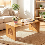 Folding Coffee Table, Japanese Floor Table, Low Bamboo Desk - Image 8