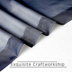 Navy Blue Sheer Kitchen Valance - Image 3