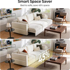 103" Electric Pull Out Sleeper Sofa Bed, 2in1 Convertible Power Extendable - Image 6