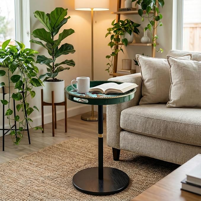 Gesodant Boho Single Leg Round Side Table - Image 2
