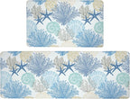 Tritard Coastal Beach Theme Kitchen Mats Rugs Set of 2 Anti Fatigue Kitchen Mats - Image 7