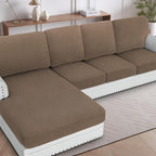 H.VERSAILTEX Sectional Couch Covers 1 Piece Chaise Slipcover L Shape Separate by HVERSAILTEX
