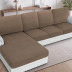 H.VERSAILTEX Sectional Couch Covers 4 Pieces Sofa Seat Cushion Covers L Shape by HVERSAILTEX