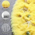 Yellow Round Area Rugs 4ft for Bedroom Living Room, Fluffy Circle Rug for Kids - Image 2