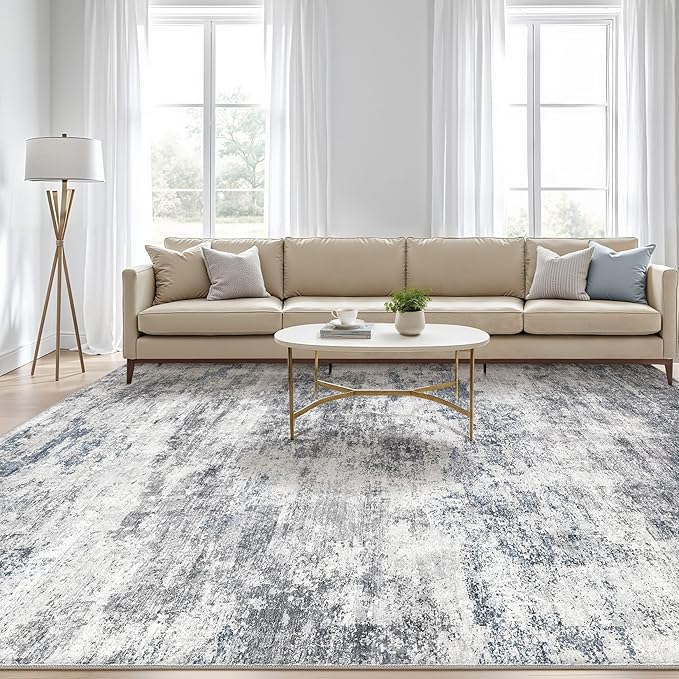 LOONGRUG 10x14 Area Rugs Washable Large Neutral Modern Living Room Rug | - Image 5