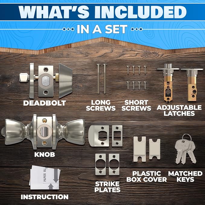 Mobile Home Door Knobs with Deadbolt – Exterior Front Door Lock Set of 2 - Image 5