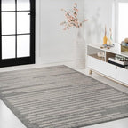 JONATHAN Y Khalil Modern Berber Stripe Gray/Cream Indoor Area Rug, Contemporary - Image 5