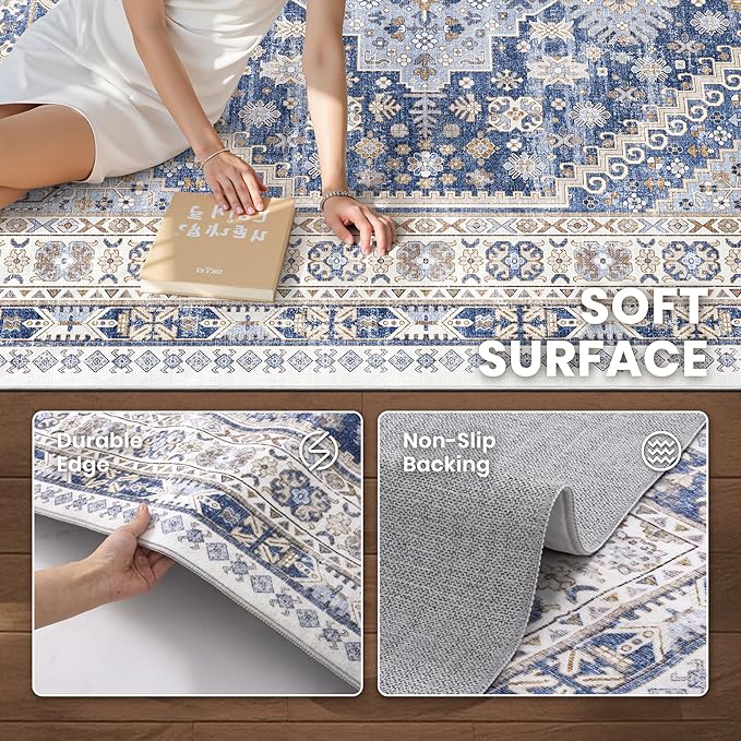 2x3 Rug Non Slip, Small Washable Entryway Rug, Runner - Image 6