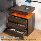 HOMMPA Rustic Brown Nightstand - Image 5