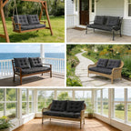 3 Pcs Wicker Chair Cushions Patio Loveseat Chaise Cushion Set - Image 6