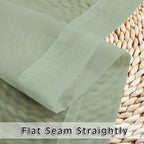 Sage Sheer Curtains 144 inch Extra Long, Elegant and Airy Drapes Translucent - Image 6