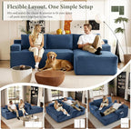 96" Sectional Couches for Living Room Cloud Couch Sofa - Image 7