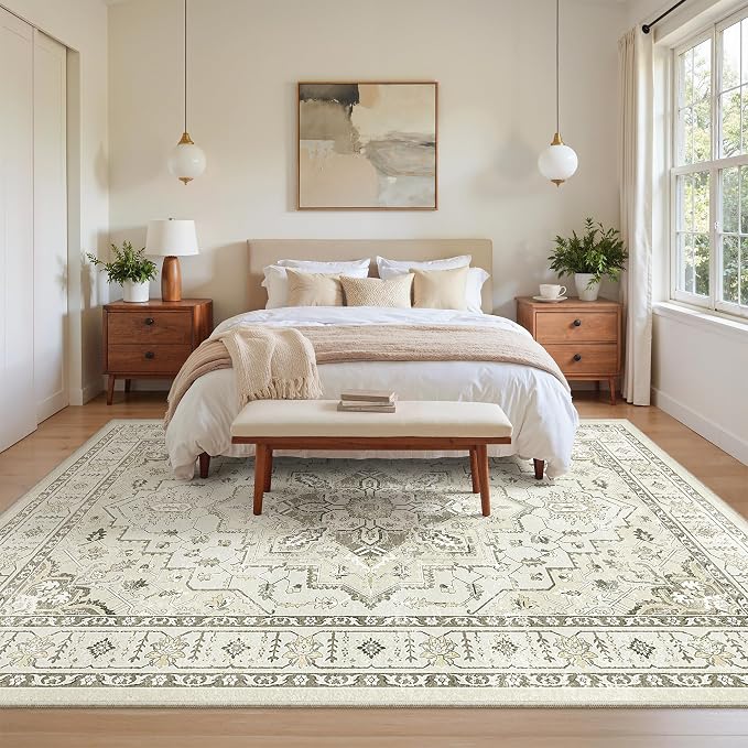 5x7 Area Rugs for Living Room, Large Washable Rug, Dining Room, Low Pile - Image 9