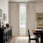 112 Inch Linen Blackout Curtains Pinch Pleated - Image 7