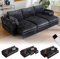 103" Electric Pull Out Sleeper Sofa Bed, 2in1 Convertible Power Extendable by CHICHOUSE