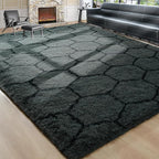 Noahas 4x6 Dark Grey Fluffy Soft Area Rug Non-Slip - Image 8