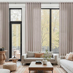 Brownish Grey Linen Curtains for Living Room Extra Long 132 Inches Long Back by Nanspring