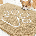 OLANLY Dog Door Mat for Muddy Paws 30x20, Paw Print Design Chenille Mud Mat | by OLANLY