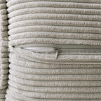 MIULEE Light Grey Corduroy Decorative Euro Sham Pillow Covers 24x24 Inch - Image 3