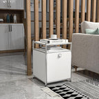 Matte Storage Cart with Flap Door, Large Capacity Storage Cart with Detachable - Image 6