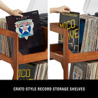 Crosley Furniture Asheville Mid-Century Modern Media Console Record Player Stand - Image 7