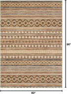 cotiled Boho 5x8 Area Rugs for Living Room: Soft Moroccan Washable Rug | Solve - Image 2