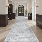 Soalmost Hallway Runner Rug 2'6" x 14' Washable Long Kitchen Rugs Grey | - Image 9
