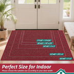 BEQHAUSE Dirt Trapper Door Mat 32" x 48", Non-Slip Washable Doormats, Low - Image 2