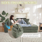 78.5" Corduroy Boneless Round Oversized Sofa, Converts into Two Recliners - Image 5