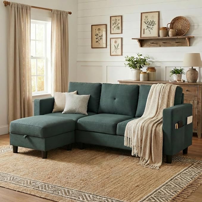 SUNLEI Convertible L-Shaped Sectional Couches - Image 2