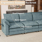JUMMICO 159" Modular Sectional Chenille Couches Linear Sofa - Image 4