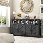 knoworld Buffet Sideboard with Storage Farmhouse with 4 Doors, Dining Room - Image 9