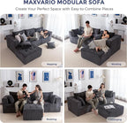 MAXYOYO Modular Sectional Sofa Couch, L Shaped Modern Cloud Couch - Image 3