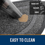 OLANLY Half Circle Front Door Mat Outside 29.5x17 All-Season Rubber Doormat | - Image 6